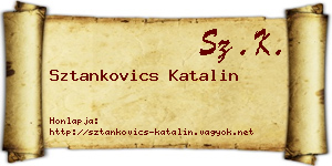 Sztankovics Katalin névjegykártya
